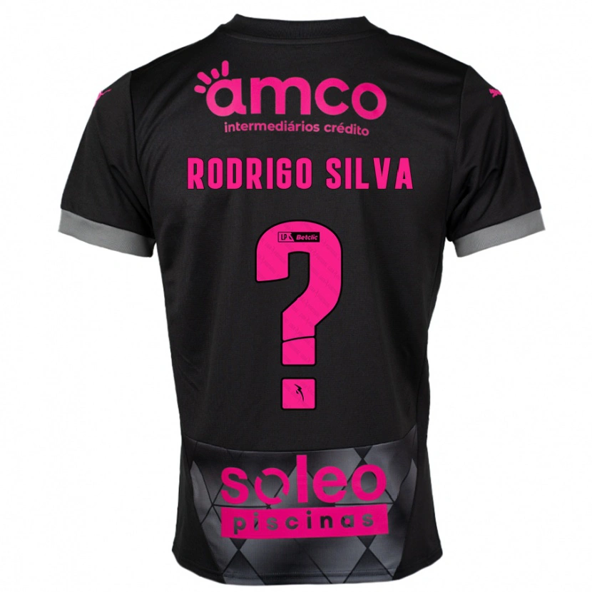 Danxen Kid Rodrigo Silva #0 Black Pink Away Jersey 2024/25 T-Shirt