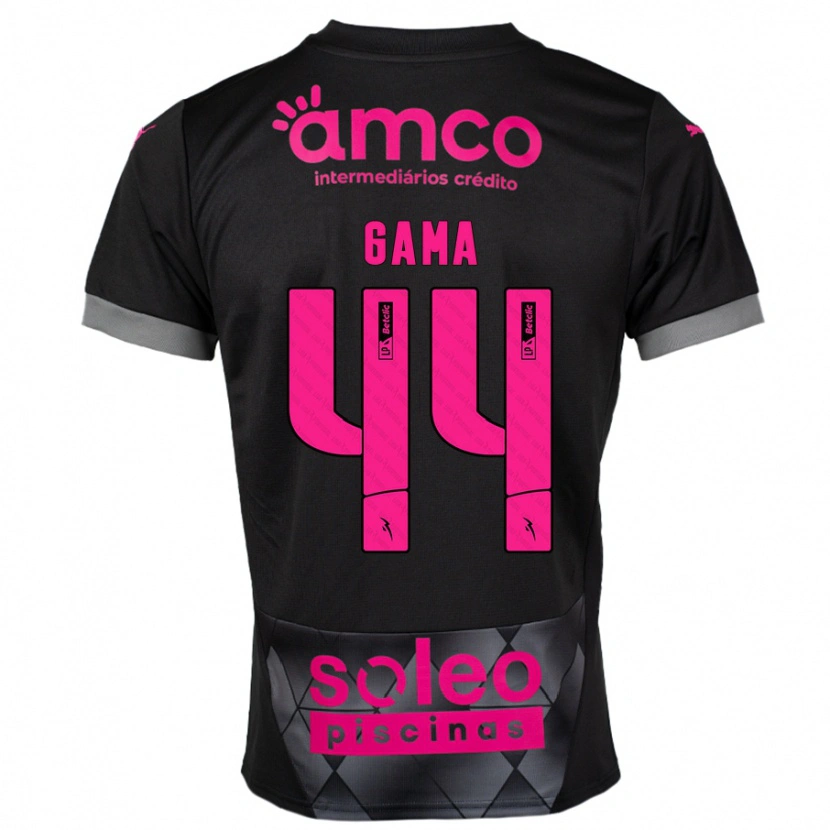 Danxen Kid Dinis Gama #44 Black Pink Away Jersey 2024/25 T-Shirt