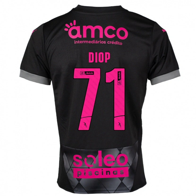 Danxen Kid Mamadou Diop #71 Black Pink Away Jersey 2024/25 T-Shirt