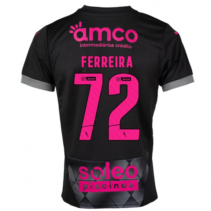 Danxen Kid André Ferreira #72 Black Pink Away Jersey 2024/25 T-Shirt