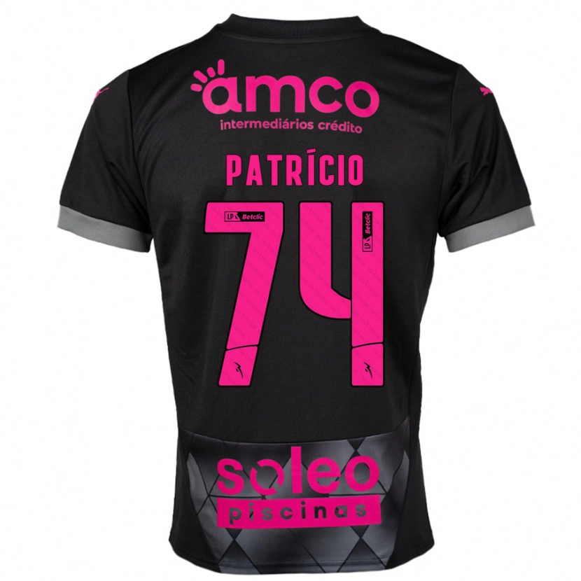 Danxen Kid Nuno Patrício #74 Black Pink Away Jersey 2024/25 T-Shirt