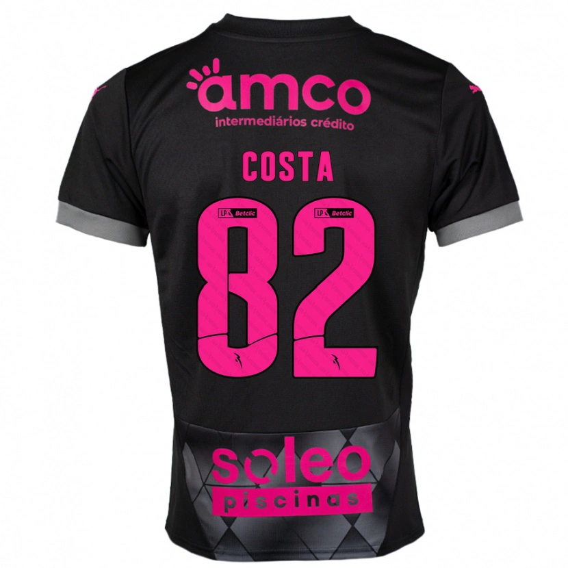 Danxen Kid Gui Costa #82 Black Pink Away Jersey 2024/25 T-Shirt