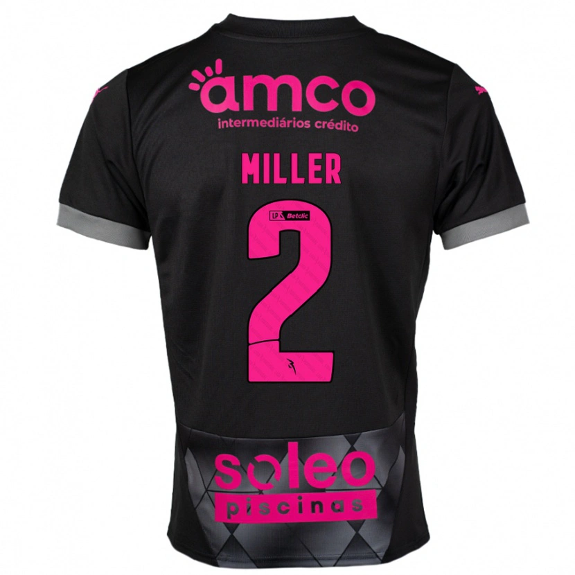 Danxen Kid Maria Miller #2 Black Pink Away Jersey 2024/25 T-Shirt