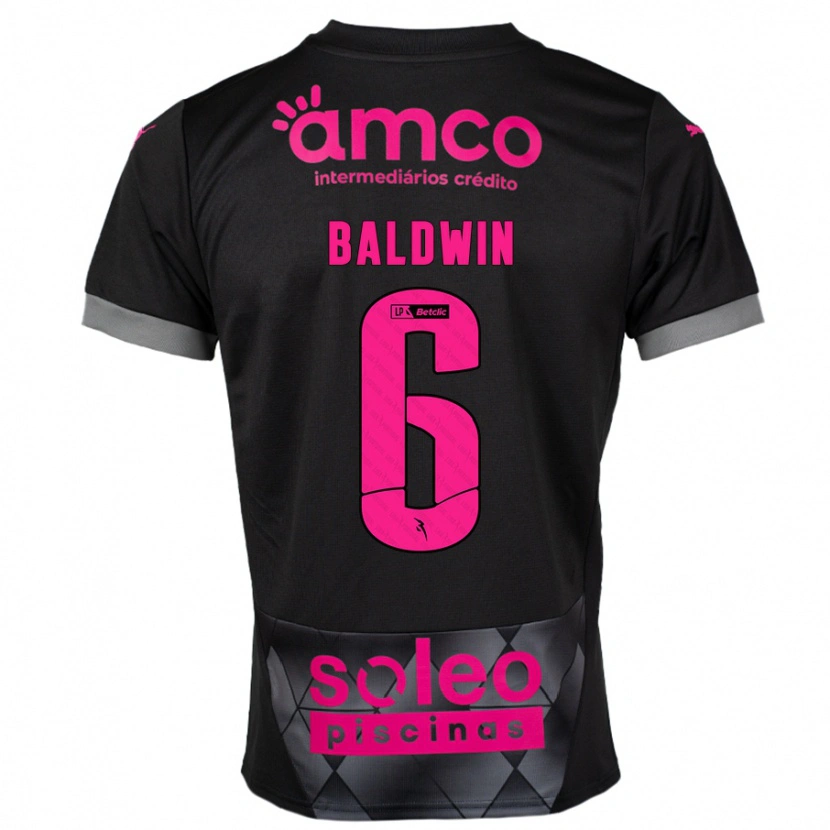 Danxen Kid Carlyn Baldwin #6 Black Pink Away Jersey 2024/25 T-Shirt