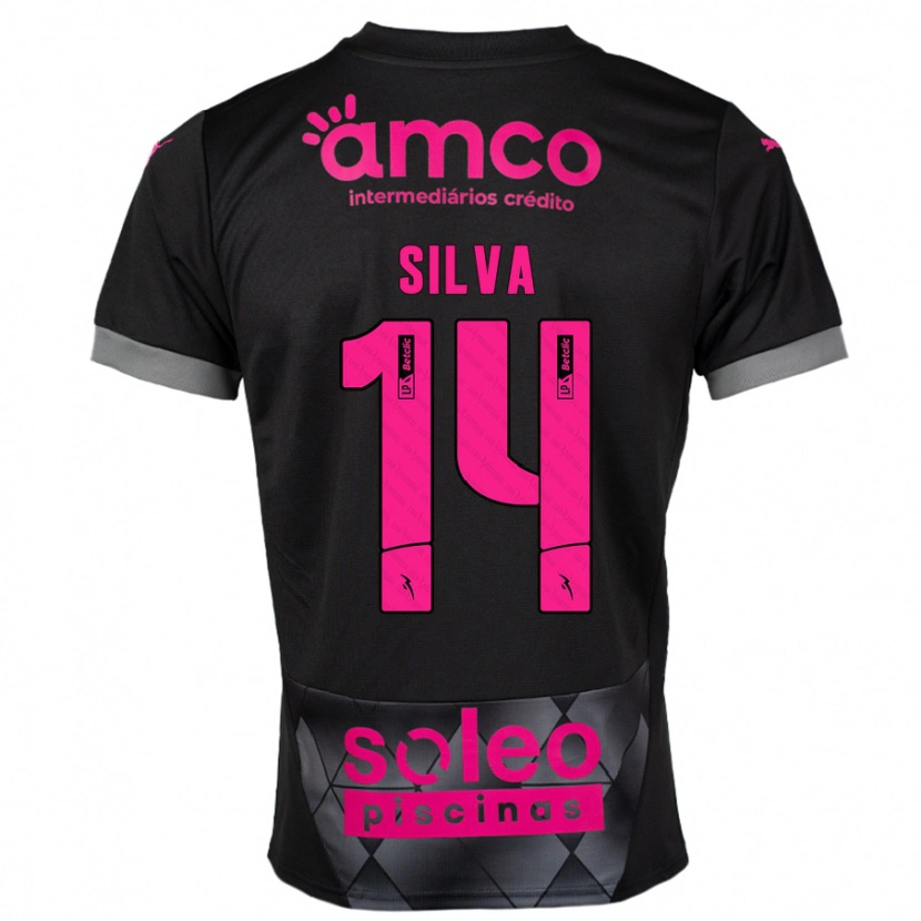 Danxen Kid Dolores Silva #14 Black Pink Away Jersey 2024/25 T-Shirt