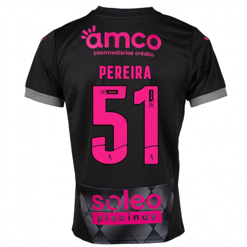 Danxen Kid Evy Pereira #51 Black Pink Away Jersey 2024/25 T-Shirt