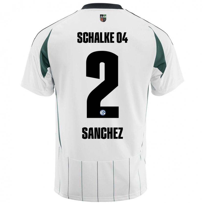 Danxen Kid Felipe Sánchez #2 White Green Away Jersey 2024/25 T-Shirt