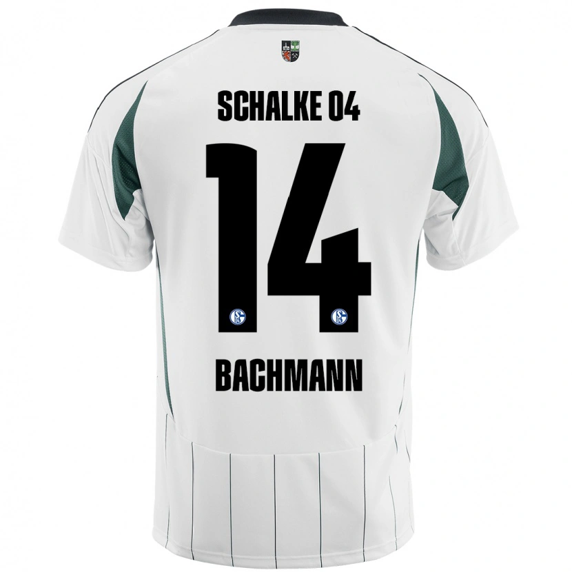 Danxen Kid Janik Bachmann #14 White Green Away Jersey 2024/25 T-Shirt