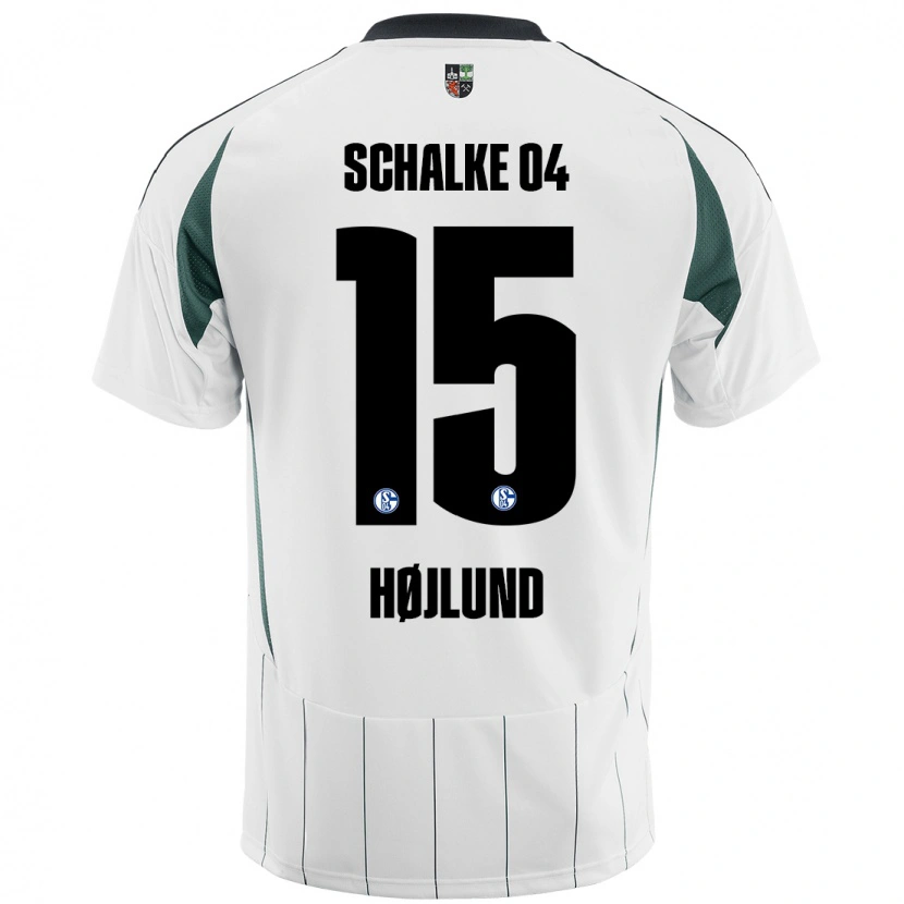 Danxen Kid Emil Højlund #15 White Green Away Jersey 2024/25 T-Shirt