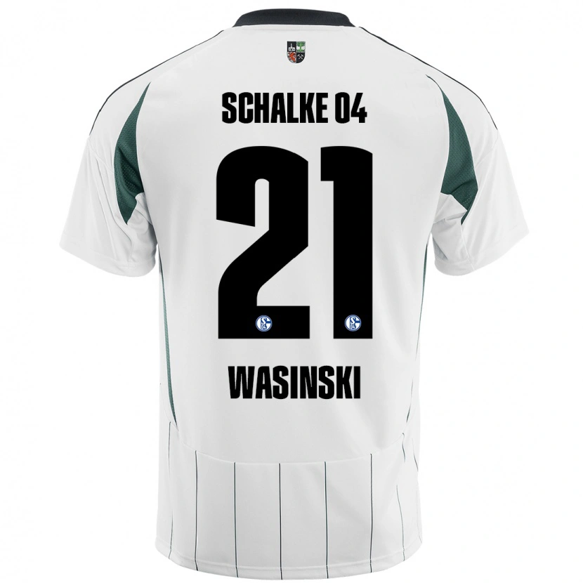 Danxen Kid Martin Wasinski #21 White Green Away Jersey 2024/25 T-Shirt