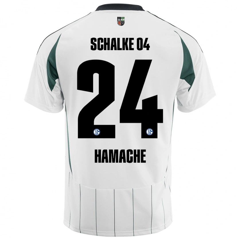 Danxen Kid Ilyes Hamache #24 White Green Away Jersey 2024/25 T-Shirt