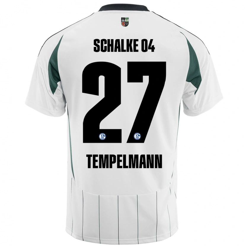 Danxen Kid Lino Tempelmann #27 White Green Away Jersey 2024/25 T-Shirt