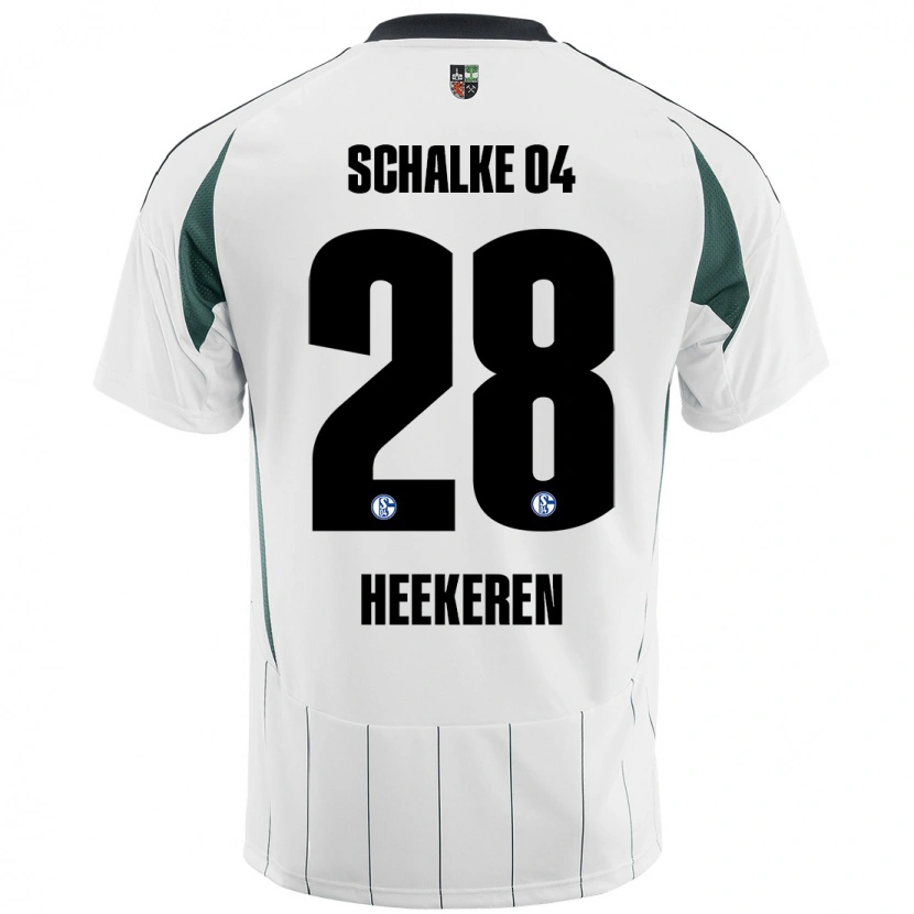 Danxen Kid Justin Heekeren #28 White Green Away Jersey 2024/25 T-Shirt