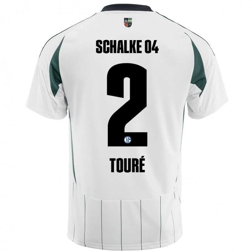 Danxen Kid Tidiane Touré #2 White Green Away Jersey 2024/25 T-Shirt