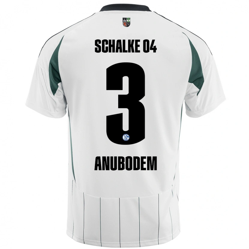 Danxen Kid Ngufor Anubodem #3 White Green Away Jersey 2024/25 T-Shirt