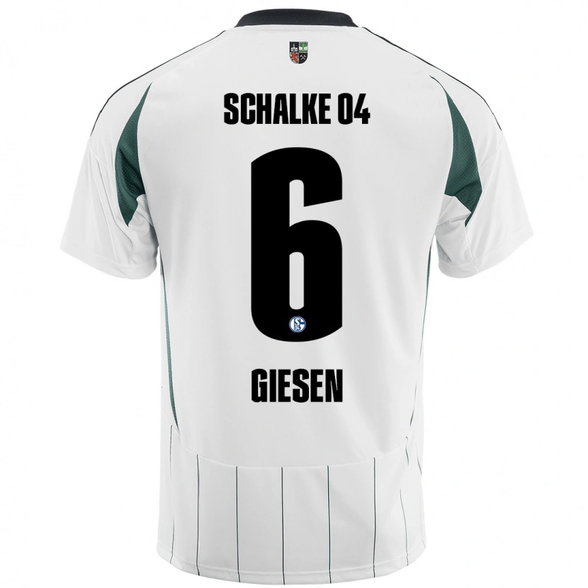 Danxen Kid Tim Giesen #6 White Green Away Jersey 2024/25 T-Shirt