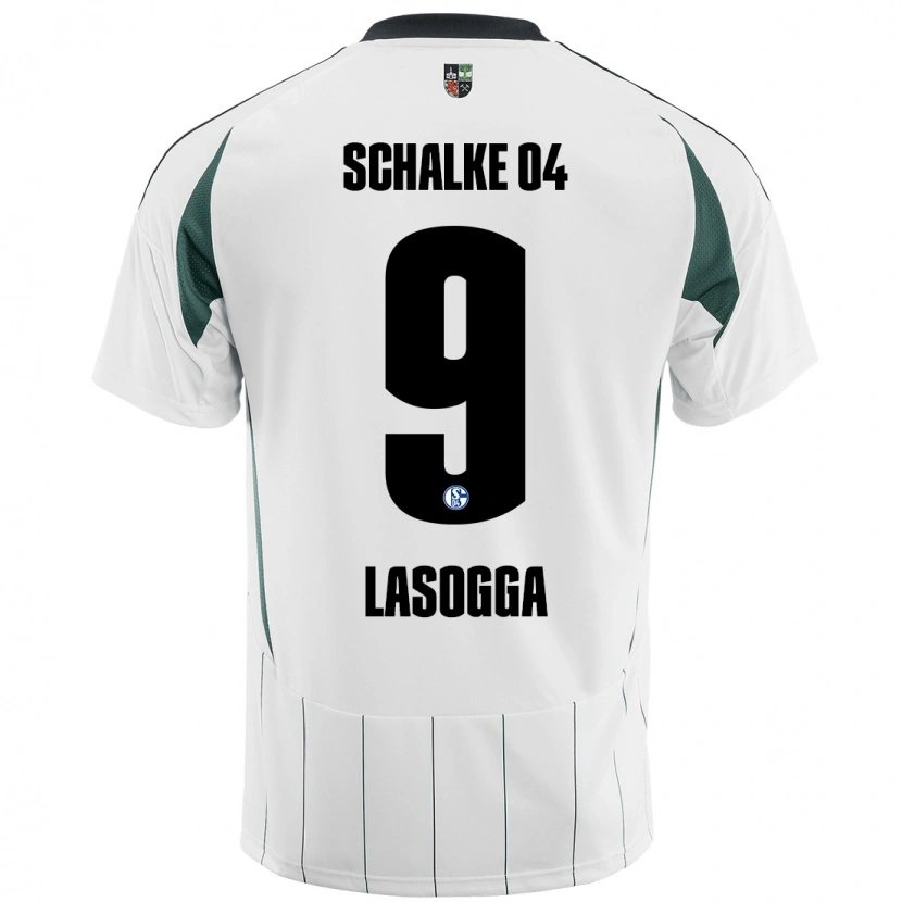 Danxen Kid Pierre-Michel Lasogga #9 White Green Away Jersey 2024/25 T-Shirt