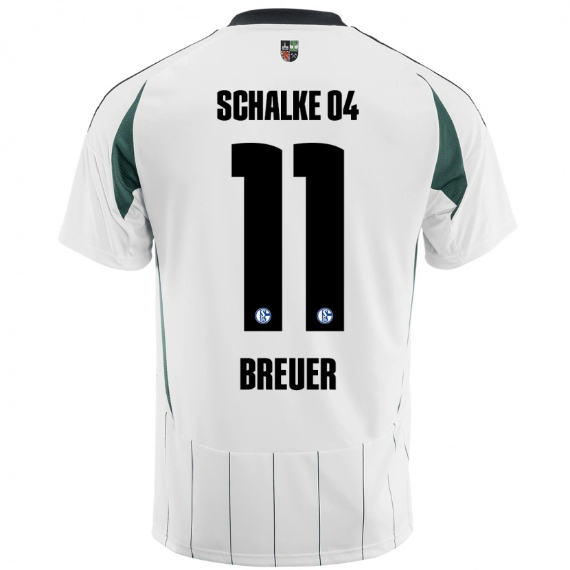 Danxen Kid Simon Breuer #11 White Green Away Jersey 2024/25 T-Shirt