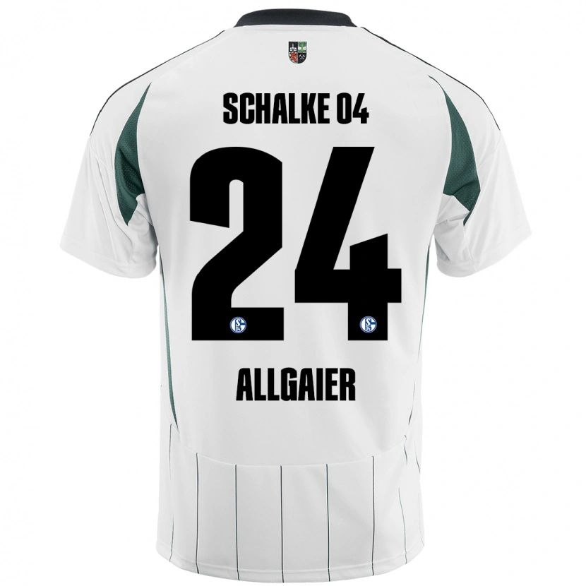 Danxen Kid Felix Allgaier #24 White Green Away Jersey 2024/25 T-Shirt