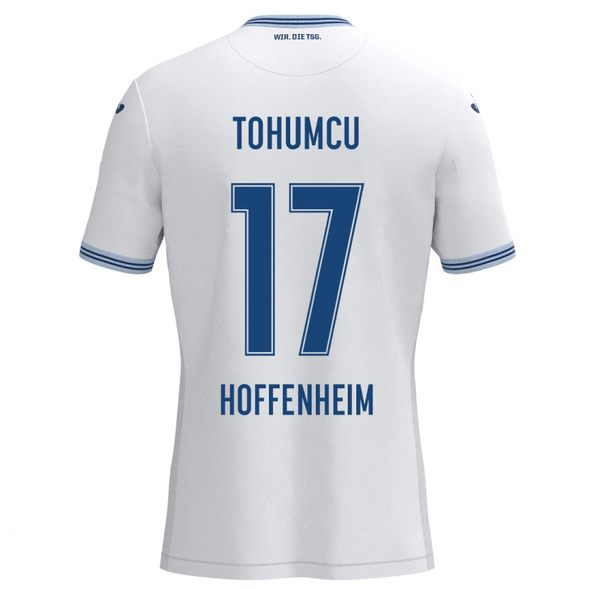 Danxen Kid Umut Tohumcu #17 White Blue Away Jersey 2024/25 T-Shirt