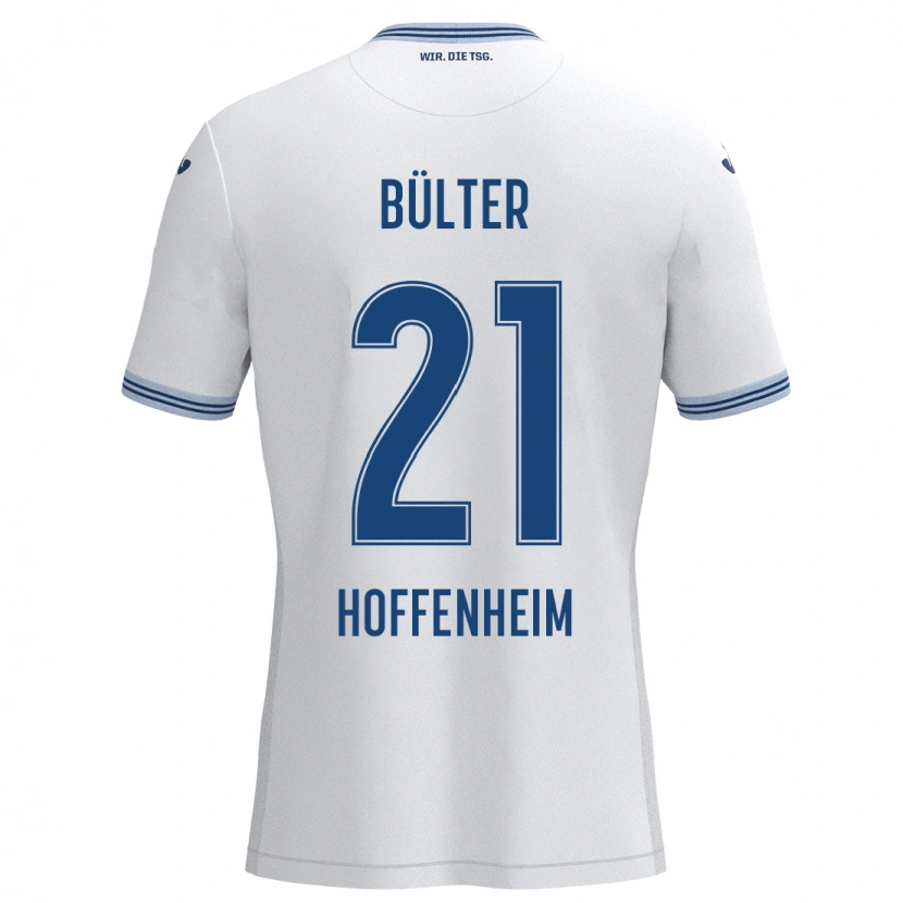 Danxen Kid Marius Bülter #21 White Blue Away Jersey 2024/25 T-Shirt