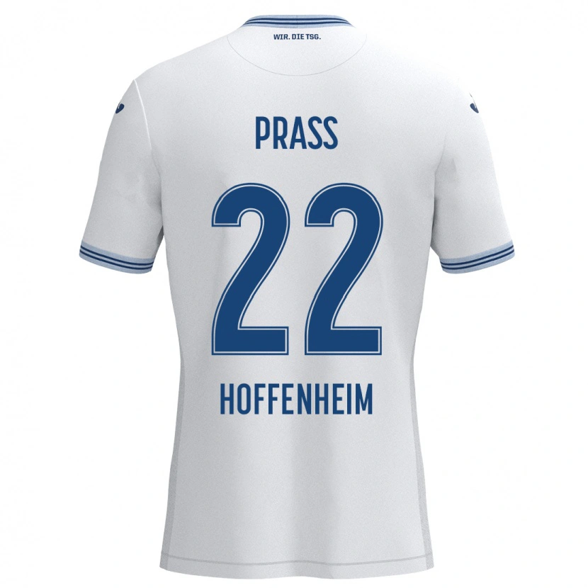 Danxen Kid Alexander Prass #22 White Blue Away Jersey 2024/25 T-Shirt