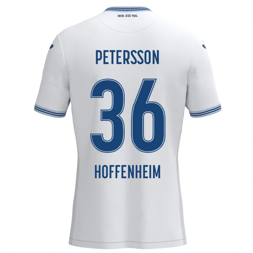 Danxen Kid Lúkas Petersson #36 White Blue Away Jersey 2024/25 T-Shirt