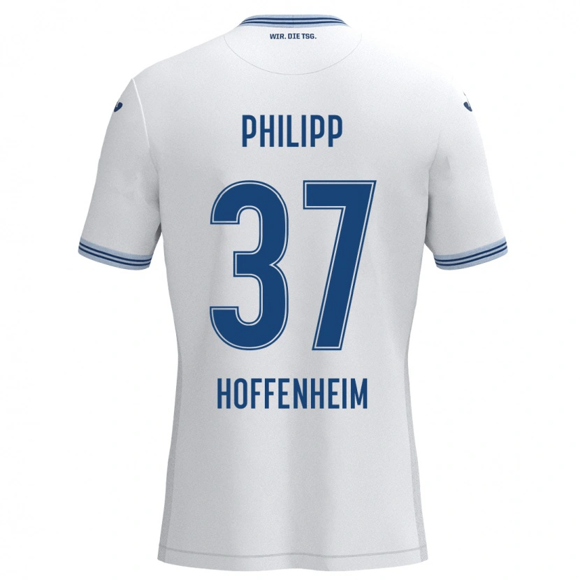 Danxen Kid Luca Philipp #37 White Blue Away Jersey 2024/25 T-Shirt