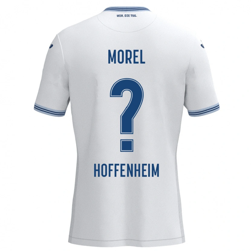 Danxen Kid Briek Morel #0 White Blue Away Jersey 2024/25 T-Shirt