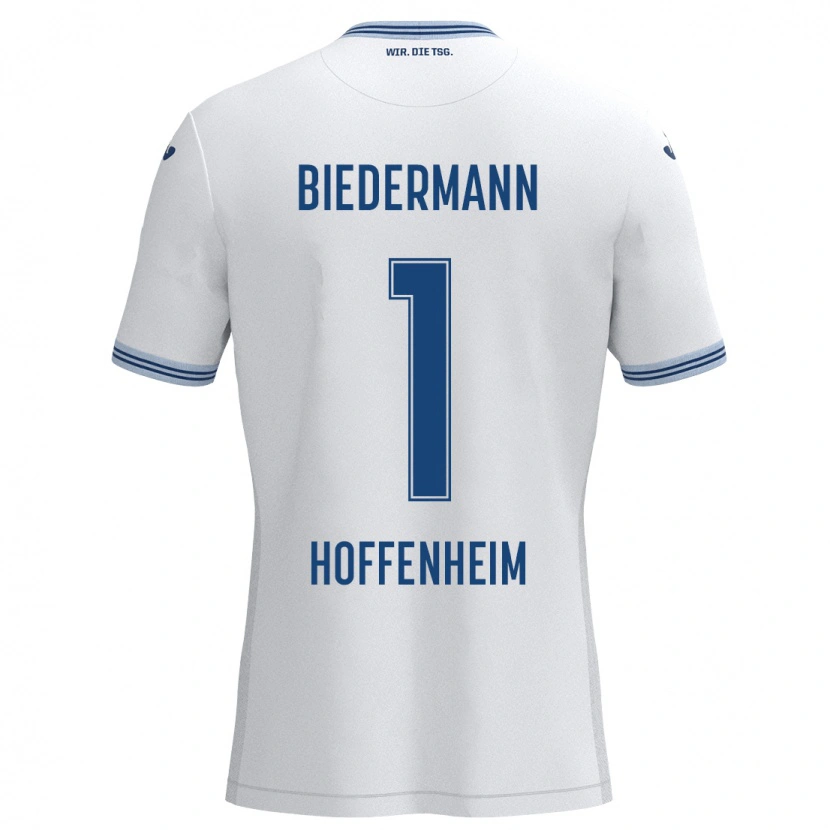 Danxen Kid Nico Biedermann #1 White Blue Away Jersey 2024/25 T-Shirt