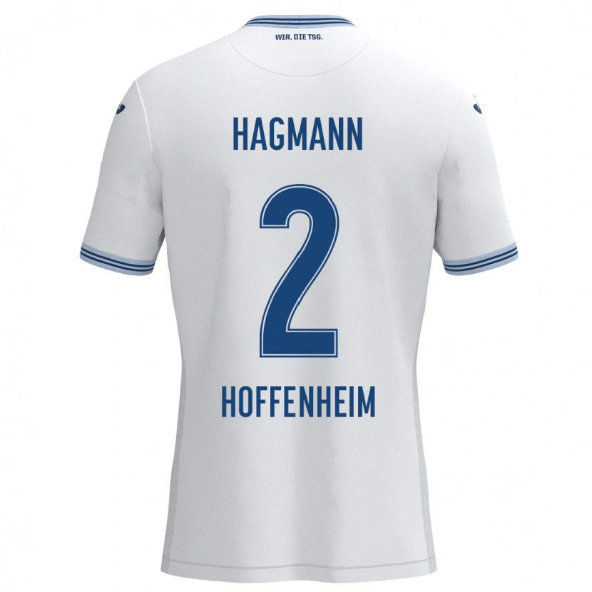 Danxen Kid Felix Hagmann #2 White Blue Away Jersey 2024/25 T-Shirt