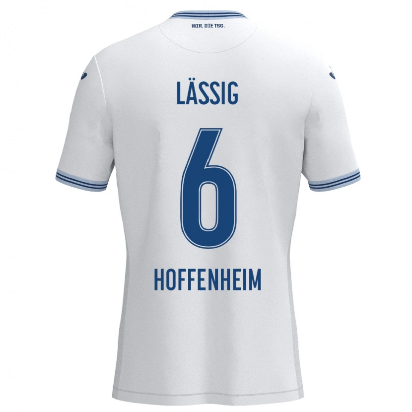 Danxen Kid Valentin Lässig #6 White Blue Away Jersey 2024/25 T-Shirt