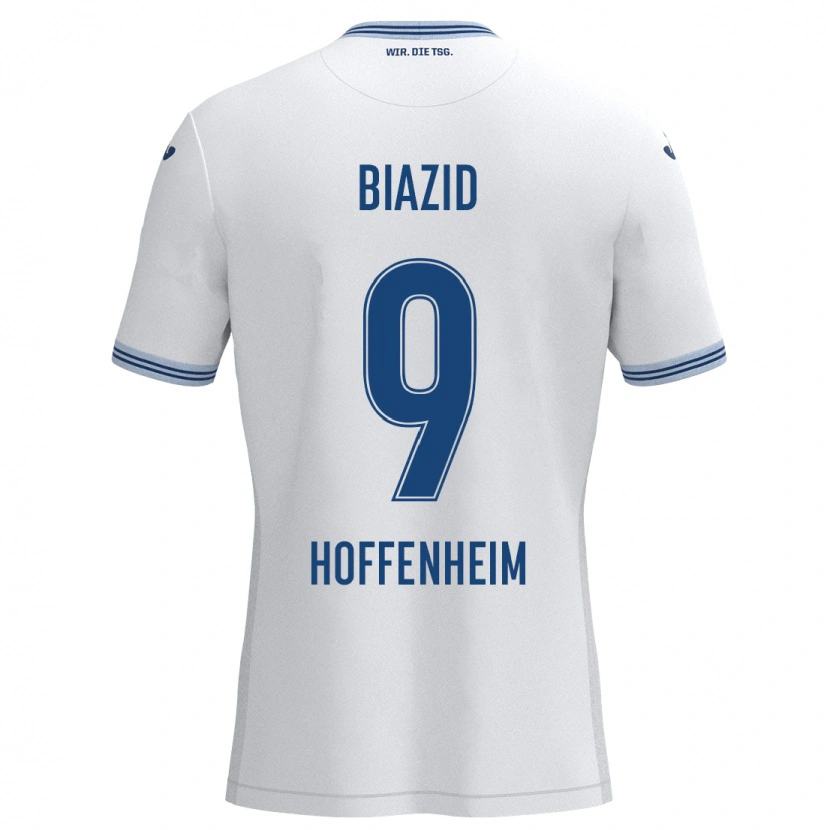 Danxen Kid Zain Biazid #9 White Blue Away Jersey 2024/25 T-Shirt