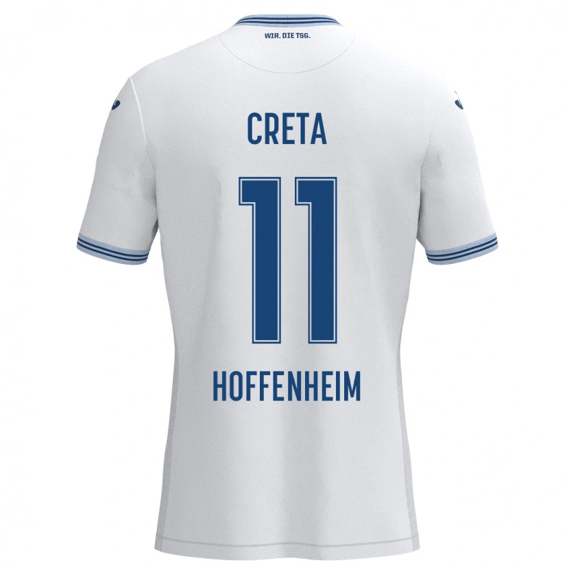 Danxen Kid David Creța #11 White Blue Away Jersey 2024/25 T-Shirt