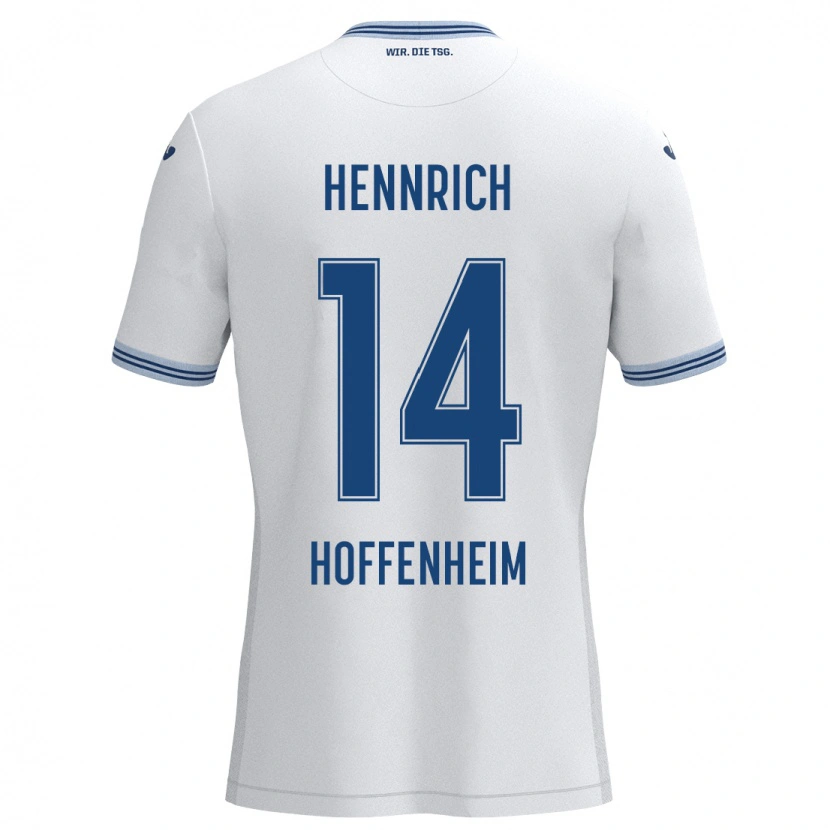 Danxen Kid Paul Hennrich #14 White Blue Away Jersey 2024/25 T-Shirt