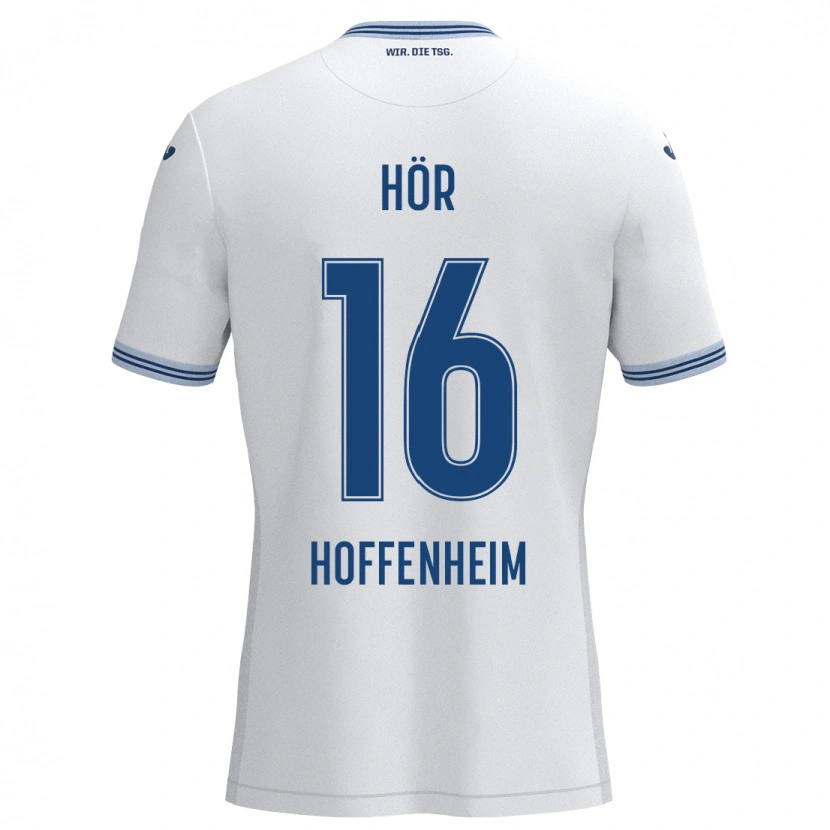 Danxen Kid Yannis Hör #16 White Blue Away Jersey 2024/25 T-Shirt