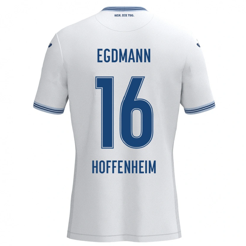 Danxen Kid Mika Egdmann #16 White Blue Away Jersey 2024/25 T-Shirt