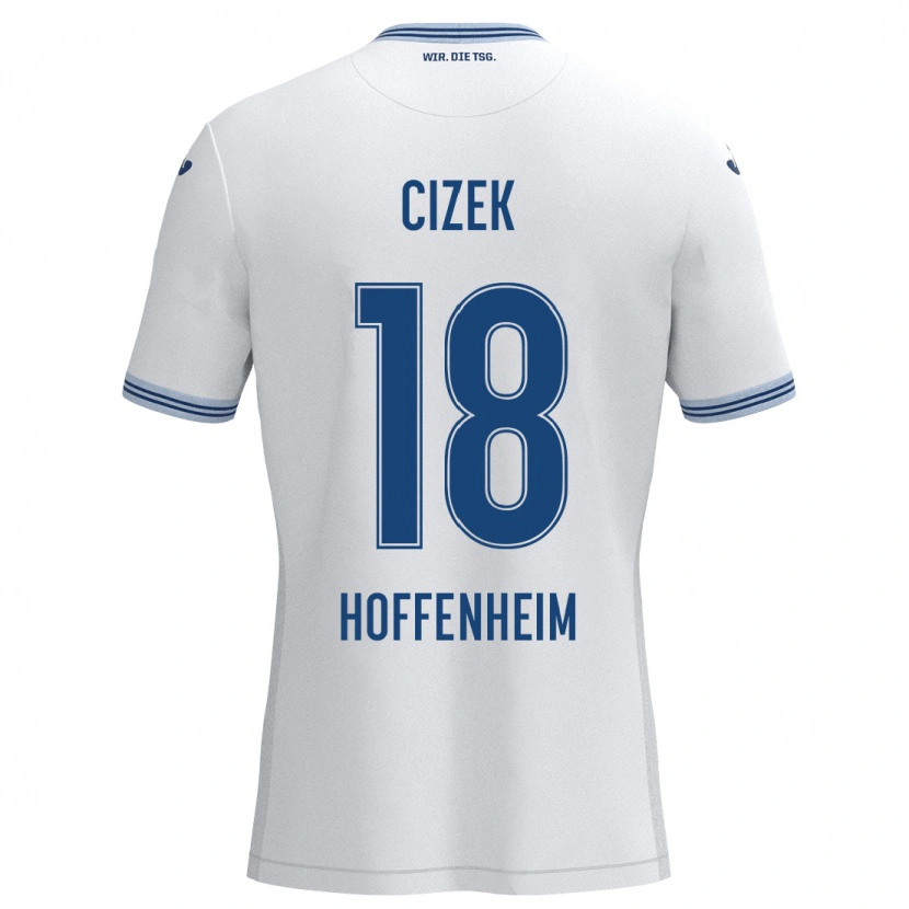 Danxen Kid Krystof Cizek #18 White Blue Away Jersey 2024/25 T-Shirt