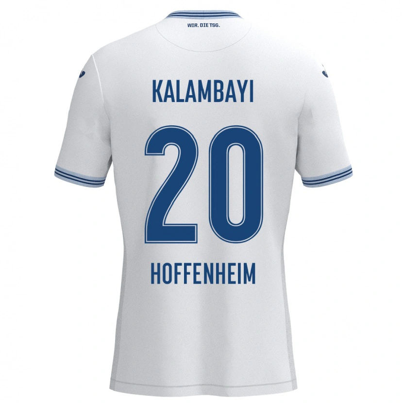 Danxen Kid Simon Kalambayi #20 White Blue Away Jersey 2024/25 T-Shirt