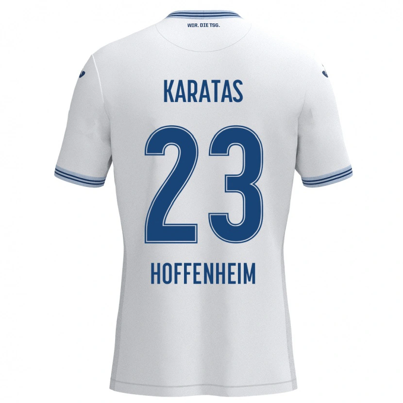 Danxen Kid Can Karatas #23 White Blue Away Jersey 2024/25 T-Shirt