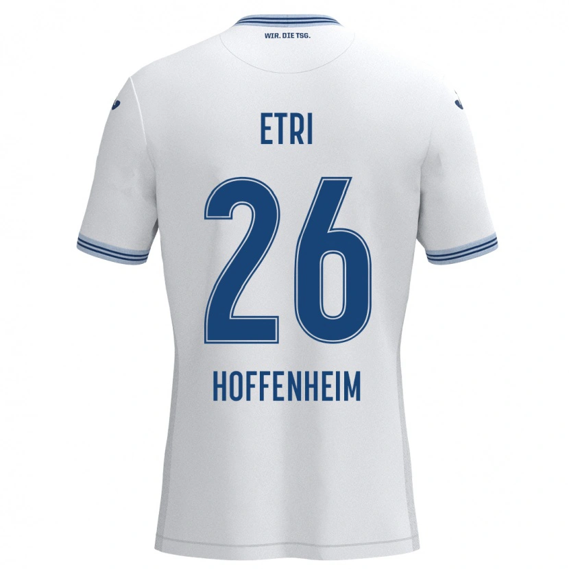 Danxen Kid Ahmed Etri #26 White Blue Away Jersey 2024/25 T-Shirt