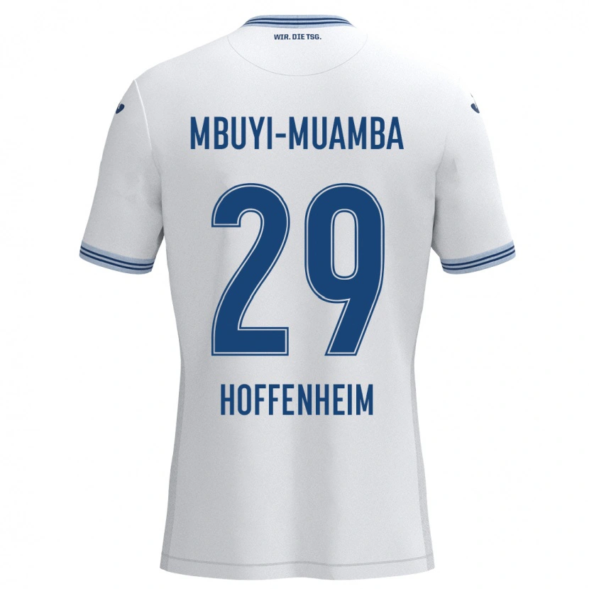 Danxen Kid Hubert Mbuyi-Muamba #29 White Blue Away Jersey 2024/25 T-Shirt