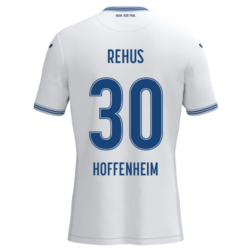 Danxen Kid Milan Rehus #30 White Blue Away Jersey 2024/25 T-Shirt