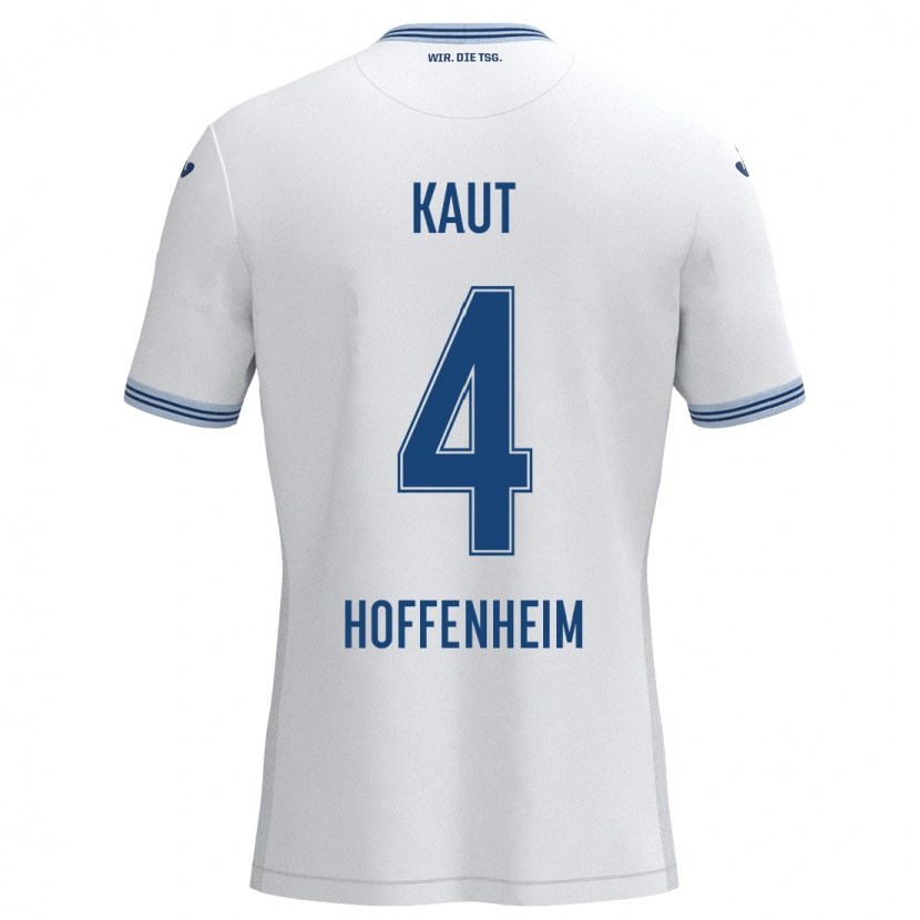 Danxen Kid Lisann Kaut #4 White Blue Away Jersey 2024/25 T-Shirt