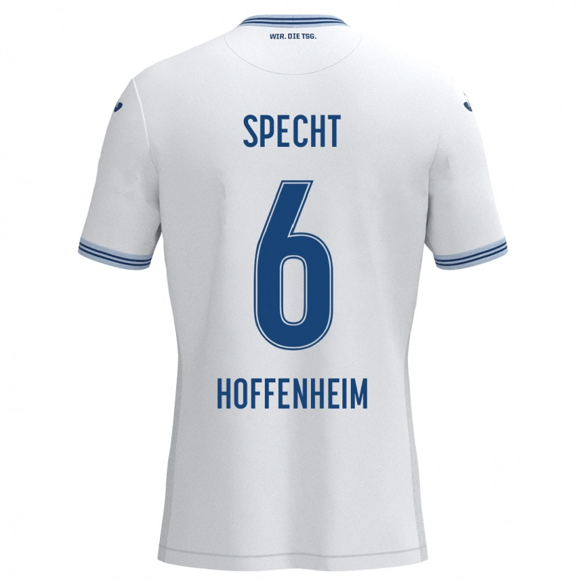 Danxen Kid Michaela Specht #6 White Blue Away Jersey 2024/25 T-Shirt