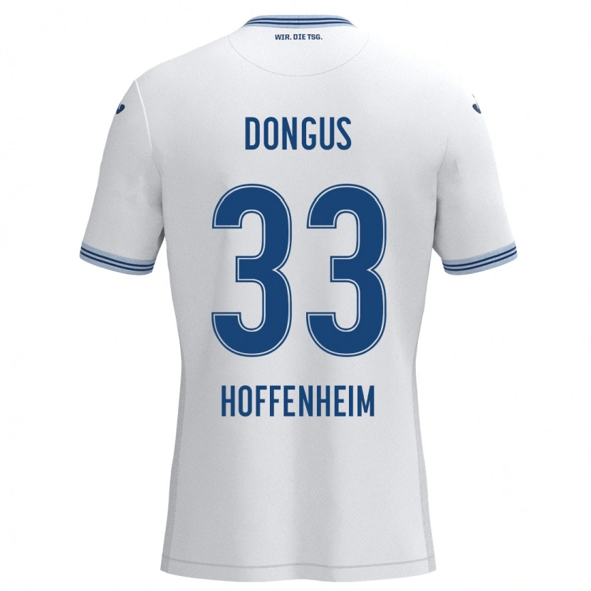 Danxen Kid Fabienne Dongus #33 White Blue Away Jersey 2024/25 T-Shirt