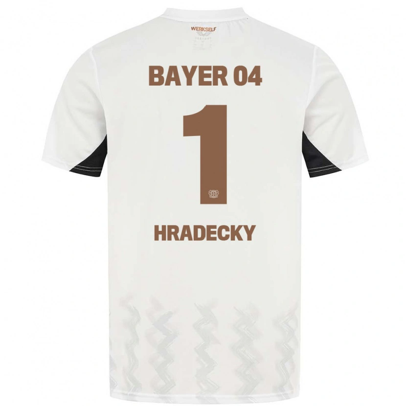 Danxen Kid Lukas Hradecky #1 White Black Away Jersey 2024/25 T-Shirt