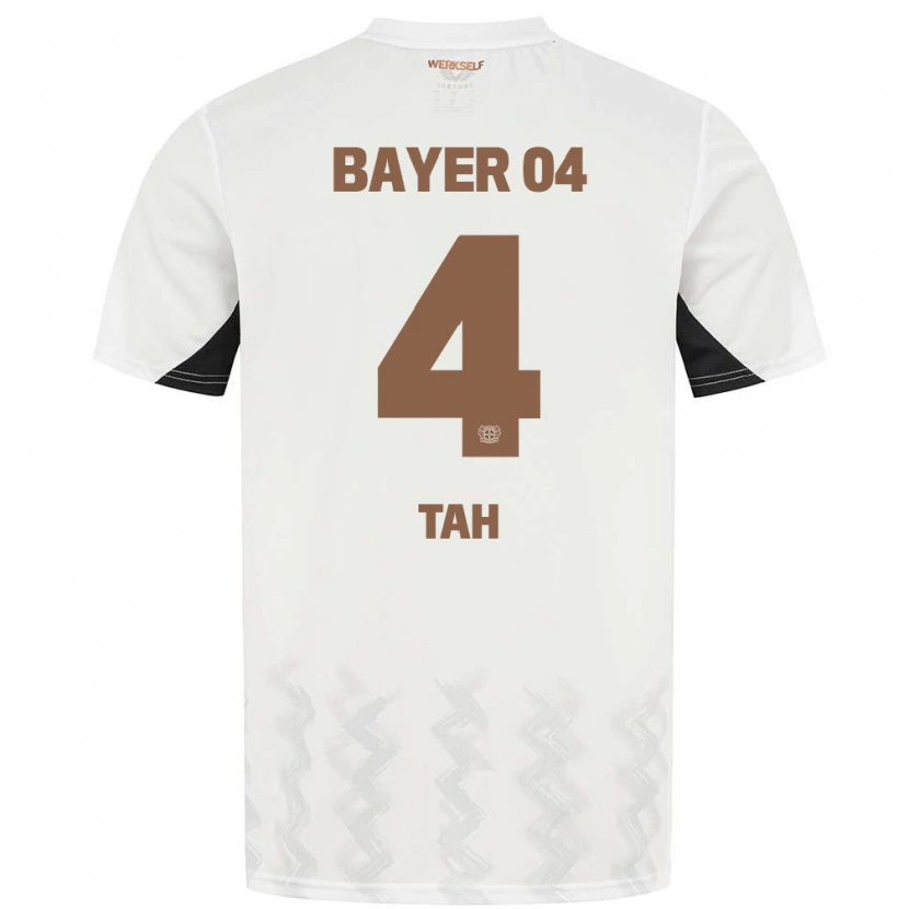 Danxen Kid Jonathan Tah #4 White Black Away Jersey 2024/25 T-Shirt