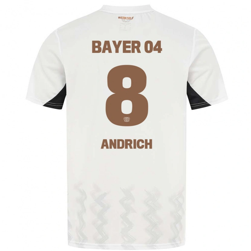 Danxen Kid Robert Andrich #8 White Black Away Jersey 2024/25 T-Shirt