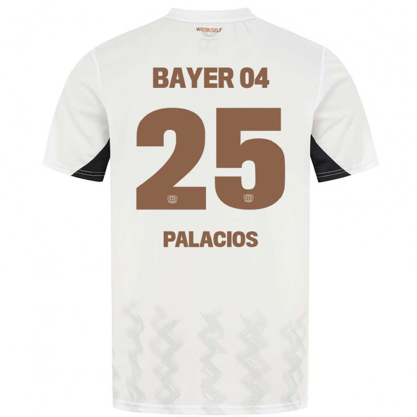 Danxen Kid Exequiel Palacios #25 White Black Away Jersey 2024/25 T-Shirt